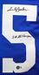 Lee Roy Jordan Autographed Blue Pro Style Jersey w/White Num- Beckett W Black - 757 Sports Collectibles