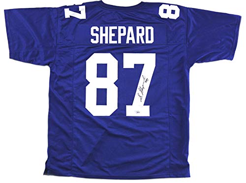 Sterling Shepard Autographed/Signed New York Custom Blue Jersey - 757 Sports Collectibles