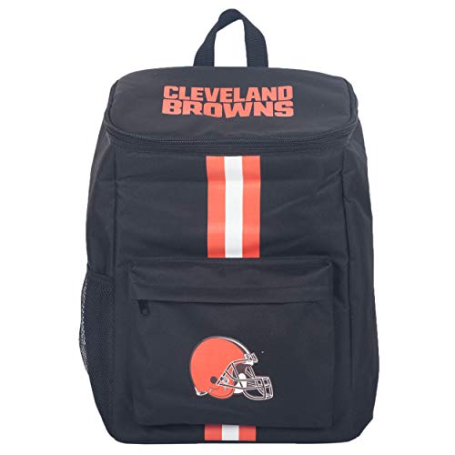 Cooler Backpack – Portable Soft Sided Ice Chest – Insulated Bag Holds 36 Cans - NFL Football Gear – (Cleveland Browns) - 757 Sports Collectibles