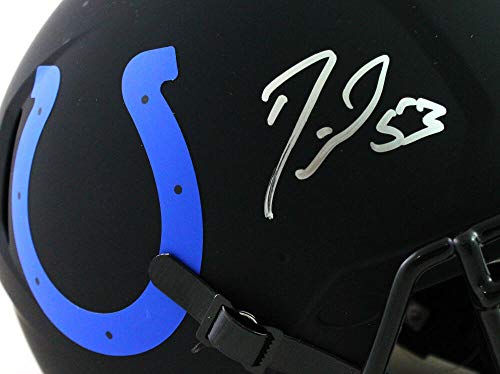 Darius Leonard Signed Colts Authentic Eclipse Speed F/S Helmet- Beckett W Silver - 757 Sports Collectibles