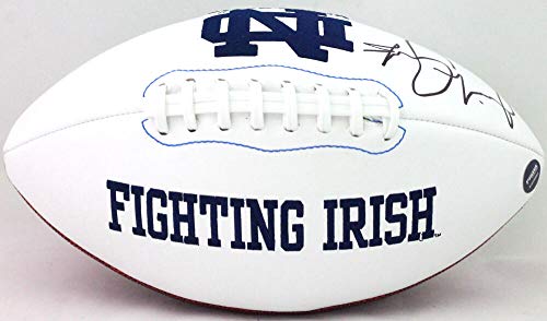 Jeremiah Koramoah Autographed Notre Dame Logo Football w/Play- Prova Black - 757 Sports Collectibles