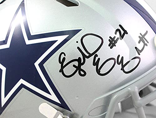 Ezekiel Elliott Autographed Cowboys Authentic Speed F/S Helmet- Beckett W Black - 757 Sports Collectibles