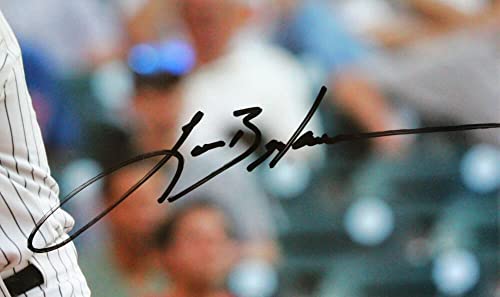 Lance Berkman Autographed 16x20 HM Batting Photo- TriStar Authenticated Black - 757 Sports Collectibles