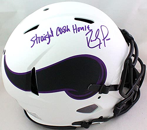 Randy Moss Autographed Vikings Lunar Authentic F/S Helmet Insc- Beckett WPurple - 757 Sports Collectibles