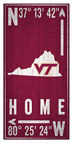 Fan Creations NCAA Virginia Tech Hokies Unisex Virginia Tech University Coordinate Sign, Team Color, 6 x 12 - 757 Sports Collectibles