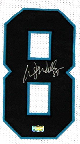 Wesley Walls Autographed/Signed Carolina Panthers White Custom Jersey - 757 Sports Collectibles