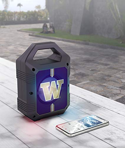 NCAA Washington Huskies ShockBox XL Wireless Bluetooth Speaker, Team Color - 757 Sports Collectibles