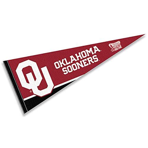 College Flags & Banners Co. Oklahoma Sooners Pennant Full Size Felt - 757 Sports Collectibles