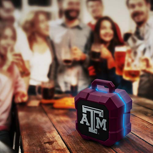 NCAA Texas A&M Aggies Shockbox LED Wireless Bluetooth Speaker, Team Color - 757 Sports Collectibles