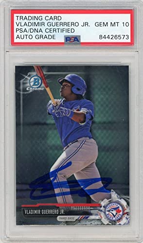 Vladimir Guerrero Jr 2017 Bowman Draft Chrome Autographed Card #BDC-150 - PSA/DNA 10 - 757 Sports Collectibles