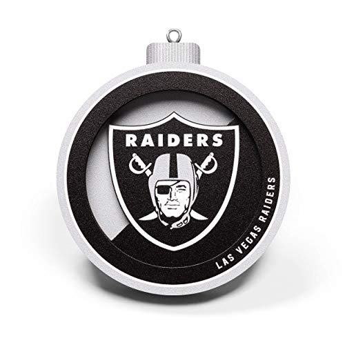 YouTheFan NFL Las Vegas Raiders 3D Logo Series Ornament - 757 Sports Collectibles