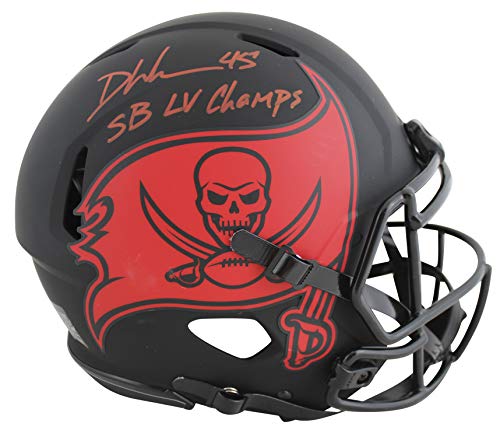 Buccaneers Devin White SB LV Champs Signed Eclipse F/S Speed Proline Helmet BAS - 757 Sports Collectibles