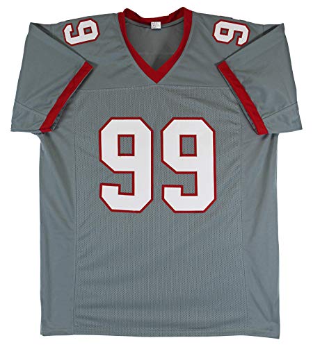 Warren Sapp"HOF 13" Authentic Signed Grey Pro Style Jersey BAS Witnessed - 757 Sports Collectibles