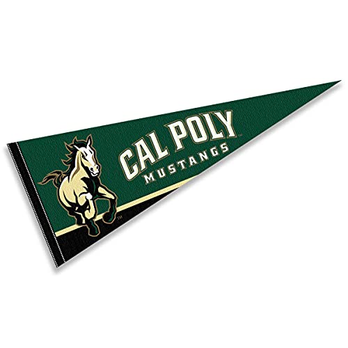 College Flags & Banners Co. Cal Poly Mustangs Pennant Full Size Felt - 757 Sports Collectibles