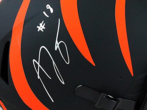 AJ Green Autographed Bengals Authentic Eclipse F/S Helmet- Beckett W Silver - 757 Sports Collectibles