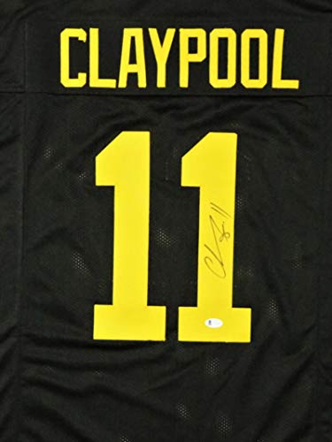 Chase Claypool Autographed Black Color Rush Pro Style Jersey-Beckett WBlack R1 - 757 Sports Collectibles