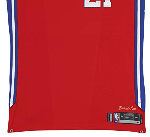 76ers Joel Embiid March 8, 2018 Game Used Red Road Nike Jersey NBA LOA - 757 Sports Collectibles