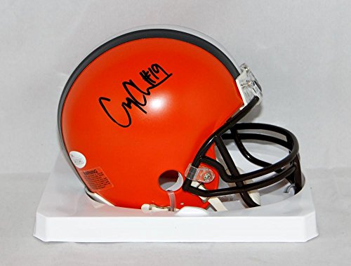 Corey Coleman Autographed Cleveland Browns Mini Helmet- JSA Witnessed Auth
