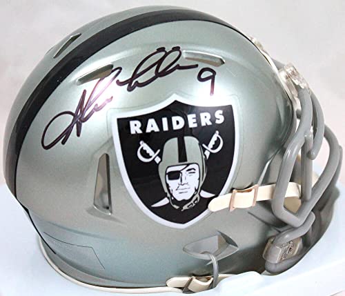 Shane Lechler Autographed Oakland Raiders Flash Speed Mini Helmet-Beckett W Hologram Black - 757 Sports Collectibles