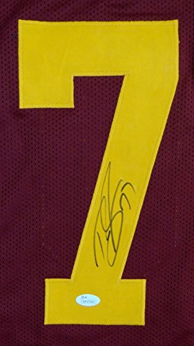 Tyron Smith Autographed Burgundy College Style Jersey- JSA Witnessed Authenticated - 757 Sports Collectibles