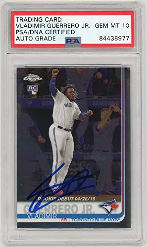 Vladimir Guerrero Jr 2019 Topps Chrome Update Autographed Rookie Card #58 - PSA/DNA 10 - 757 Sports Collectibles