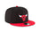 New Era NBA Chicago Bulls Adult Men NBA 9Fifty 2Tone Snapback Cap,OSFA,Black - 757 Sports Collectibles