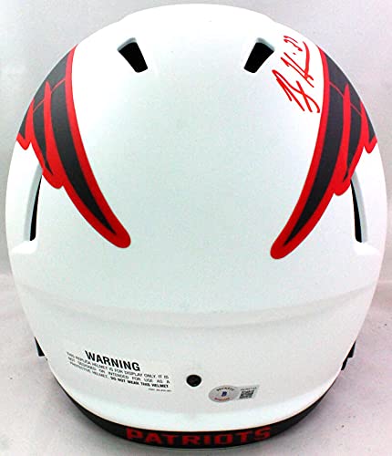 Rodney Harrison Autographed NE Patriot Lunar Speed F/S Helmet- Beckett W Red - 757 Sports Collectibles