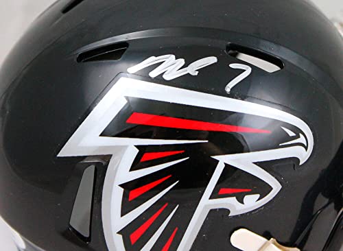 Michael Vick Autographed Atlanta Falcons 03-19 Speed Mini Helmet - JSA W Auth Silver - 757 Sports Collectibles