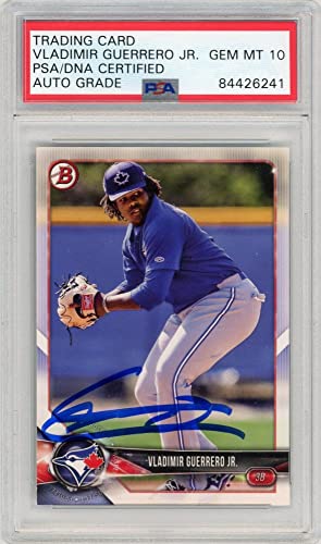 Vladimir Guerrero Jr 2018 Bowman Autographed Card #BP150- PSA/DNA 10 - 757 Sports Collectibles