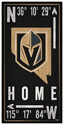 Fan Creations NHL Vegas Golden Knights Unisex Vegas Golden Knights Coordinate Sign, Team Color, 6 x 12 - 757 Sports Collectibles