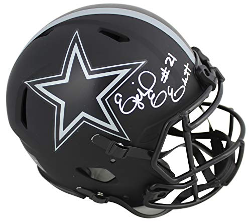 Cowboys Ezekiel Elliott Signed Eclipse Proline F/S Speed Helmet BAS Witnessed - 757 Sports Collectibles