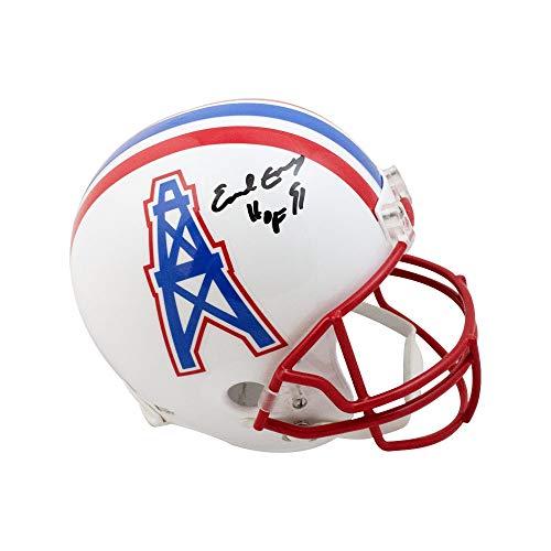 Earl Campbell HOF 91 Autographed Oilers Replica Full-Size Football Helmet - BAS COA - 757 Sports Collectibles