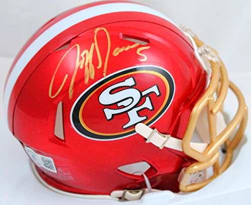 Jeff Garcia Autographed San Francisco 49ers Flash Mini Helmet-Beckett W Hologram Gold - 757 Sports Collectibles