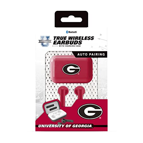 SOAR NCAA True Wireless Earbuds V.4, Georgia Bulldogs - 757 Sports Collectibles