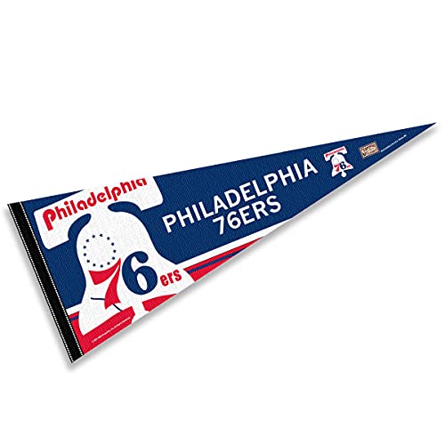 WinCraft Philadelphia 76ers Throwback Retro Vintage Pennant Flag - 757 Sports Collectibles