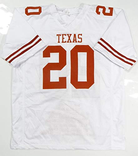 Earl Campbell Autographed White College Stat-2 Jersey W/HT- JSA Witnessed Auth - 757 Sports Collectibles