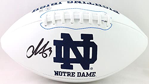 Chase Claypool Signed Notre Dame Fighting Irish Logo Football- Beckett W Black - 757 Sports Collectibles