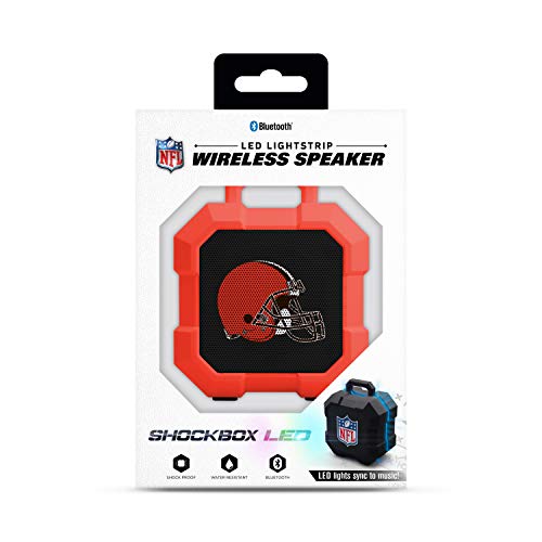 NFL Cleveland Browns Shockbox LED Wireless Bluetooth Speaker, Team Color - 757 Sports Collectibles