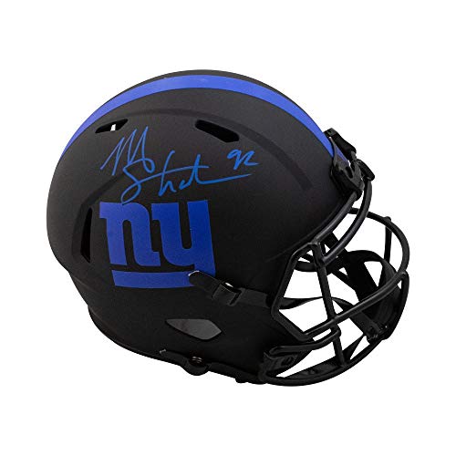 Michael Strahan Autographed Giants Eclipse Replica Full-Size Football Helmet - BAS COA - 757 Sports Collectibles