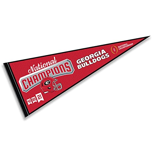 Georgia Bulldogs College Football 3 Time National Champions Pennant Banner Flag - 757 Sports Collectibles
