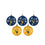 FOCO West Virginia Mountaineers NCAA 5 Pack Shatterproof Ball Ornament Set - 757 Sports Collectibles