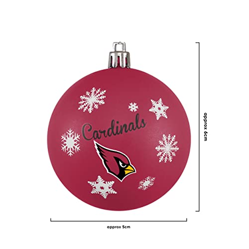 FOCO Arizona Cardinals NFL 5 Pack Shatterproof Ball Ornament Set - 757 Sports Collectibles