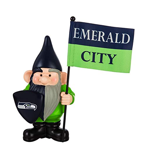 Team Sports America Seattle Seahawks, Flag Holder Gnome - 757 Sports Collectibles