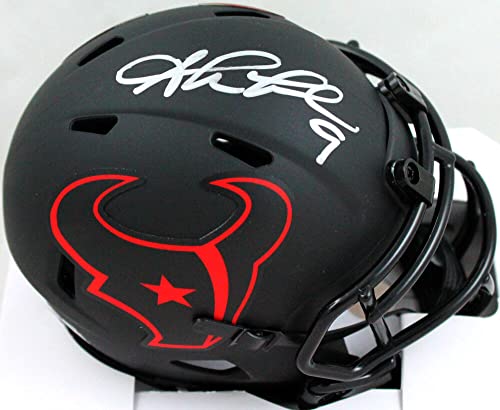 Shane Lechler Autographed Texans Eclipse Speed Mini Helmet-Beckett W Hologram Silver - 757 Sports Collectibles