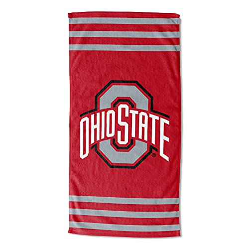 NORTHWEST NCAA Ohio State Buckeyes Beach Towel, 30" x 60", Stripes - 757 Sports Collectibles