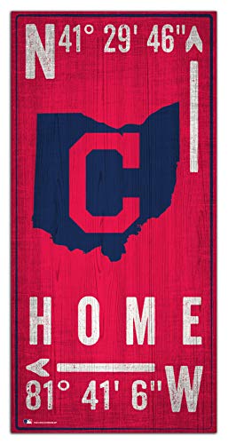 Fan Creations MLB Cleveland Indians Unisex Cleveland Indians Coordinate Sign, Team Color, 6 x 12 - 757 Sports Collectibles