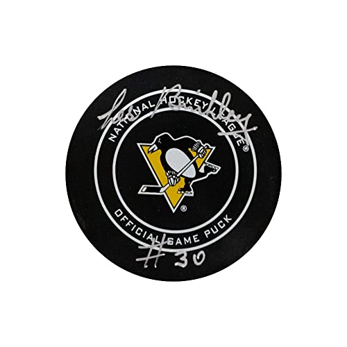 Les Binkley Autographed Pittsburgh Official Game Puck - BAS - 757 Sports Collectibles