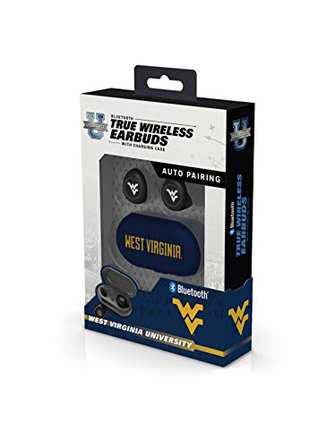 NCAA West Virginia Mountaineers True Wireless Earbuds, Team Color - 757 Sports Collectibles