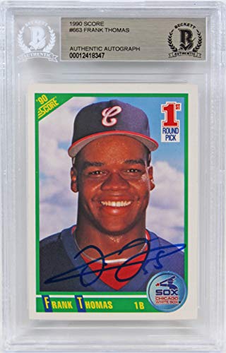 White Sox Frank Thomas Authentic Signed 1990 Score #663 Rookie Card BAS Slabbed - 757 Sports Collectibles