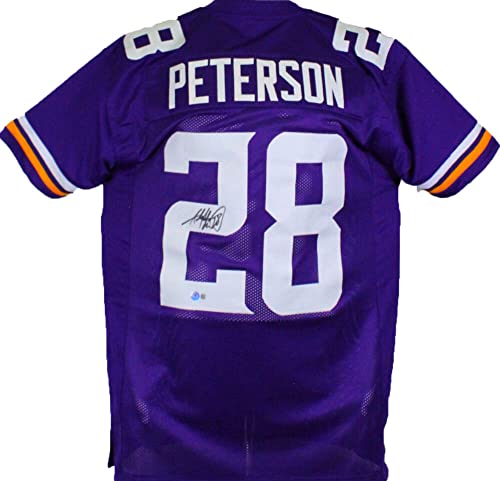 Adrian Peterson Autographed Purple Pro Style Jersey-Beckett W Hologram - 757 Sports Collectibles